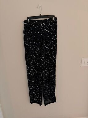 long tall sally Black Wide-Leg Polka Dot Pants - TALL SIZE 37” INSEAM